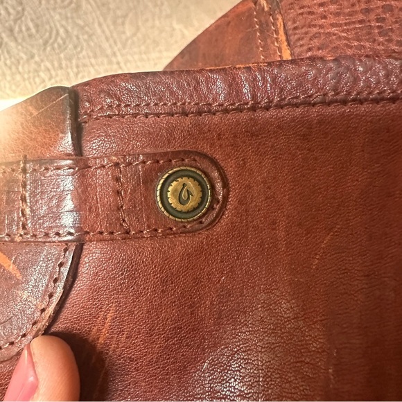 Børn Woman’s Size 9 Heeled Leather Boots Red Brown with Classic Zip Side Design - Picture 11 of 11